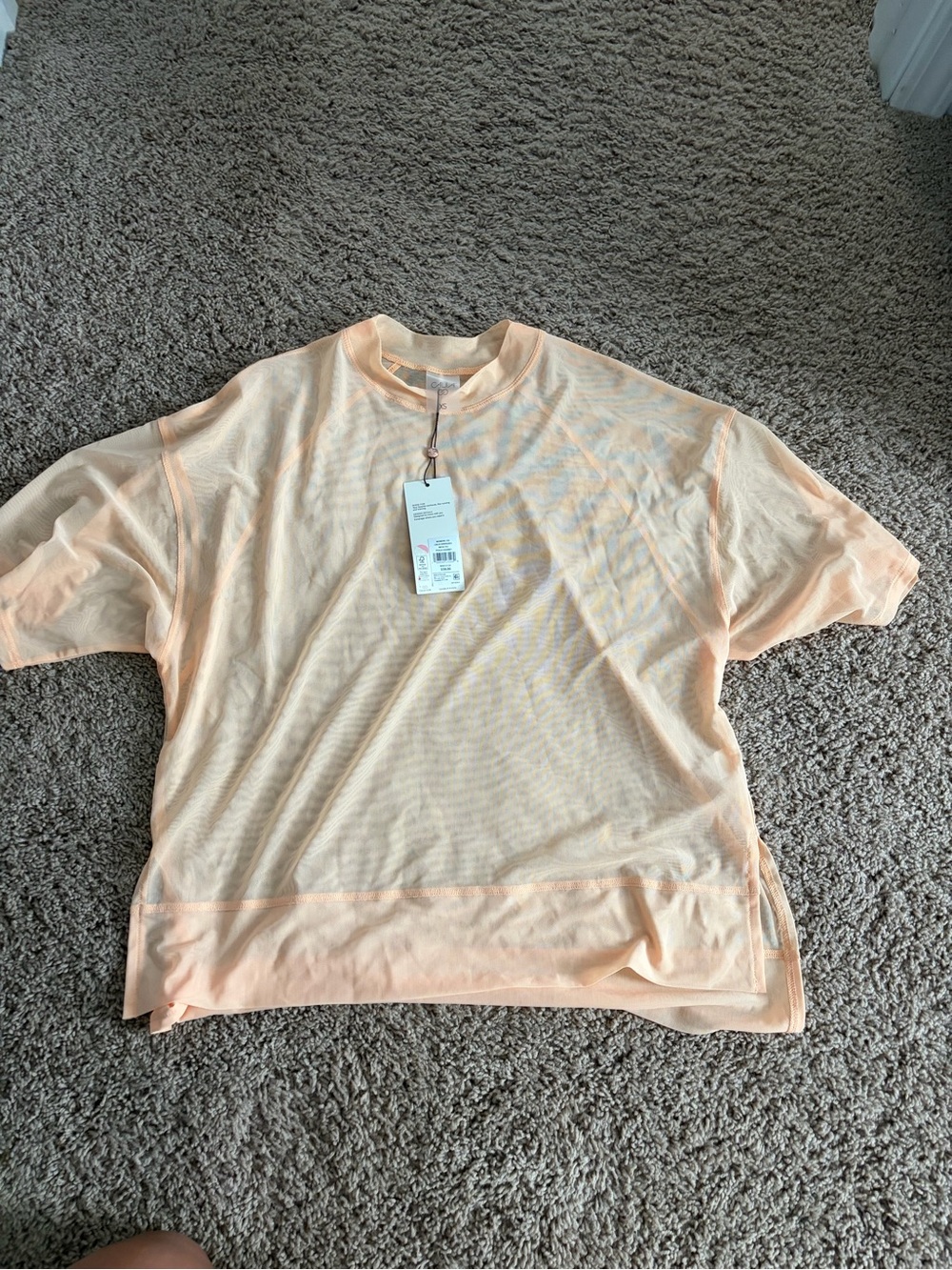 Light Peach mesh shirt